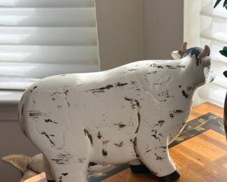 Ceramic Cow Figurine