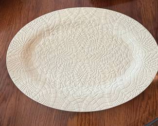 Beaver Farm Pottery Lace Pattern Oval Platter