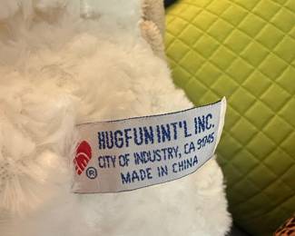 Hugfun International White Teddy Bear with Plaid Hat, Scarf, and Boots