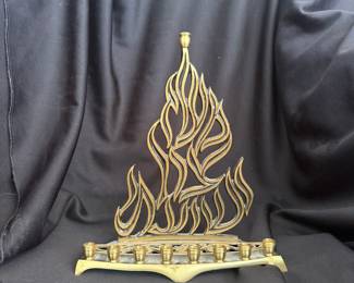 KL 1007 Flame Menorah Made in Israel