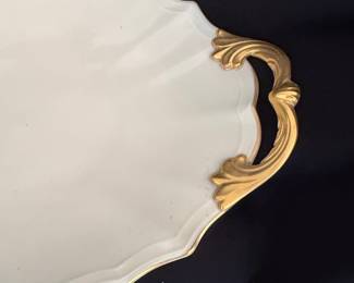 Lenox Valencia Oval Serving Tray with Gold-Tone Handles