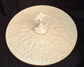 Lenox Chateau Collection Serving Tray with Fleur De Lis Handle