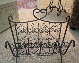 Wrought Iron Magazine Rack