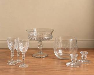 131 VintageCutEtchedCrystalGlasswareCollection