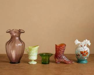 85 VintageFentonFentonStyleArtGlassCollection