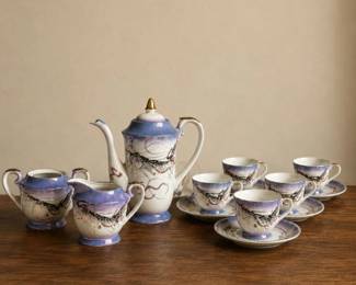 46 VintageJapaneseDragonwareMoriagePorcelainTeaSet