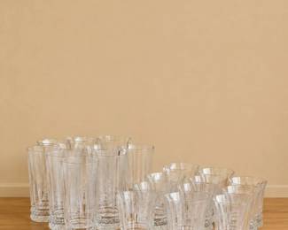 28 VintageDArquesDurandCrystalGlassesMixedSet22pc