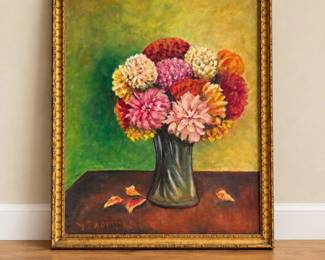 106 YolandeThompsonBouquetOriginalFloralOilPainting
