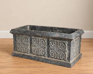 95 HeavyLargeVintageOrnateRectangularGardenPlanter