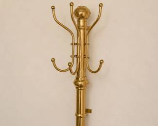 3 VintageBrassWallMountCoatRackHallTreeHooks