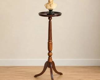 67 MozartBustonVintageWoodPedestalPlantStand