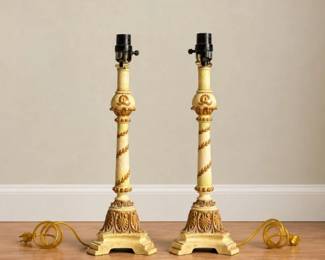 80 PairVintageItalianFlorentineStyleTableLamps