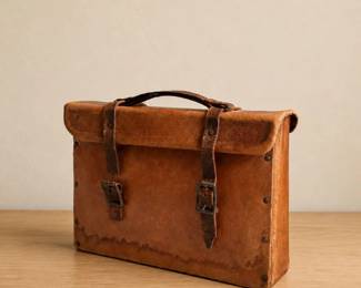 56 AntiqueSwissArmyMilitaryLeatherAmmunitionSatchel