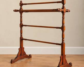 9 Antique19thCenturyWalnutTowelClothesRail