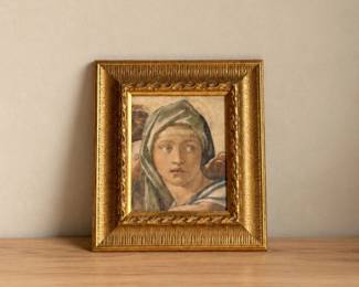 114 MichelangeloDelphicSibylFramedArtPortrait