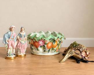 76 VintageDecorativeCollectiblesPorcelainMask
