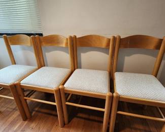 Mid-Century Modern dining chairs.
