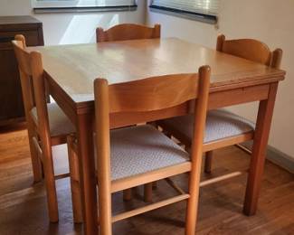 Mid-Century Modern dining table. Made in Denmark.
