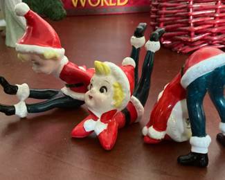 Vintage Japan made Santa figurines