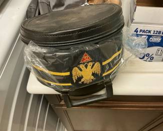 32nd Degree Scottish Rite Masonic cap with its carrying case