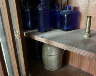 part of cobalt blue glass collection      jug