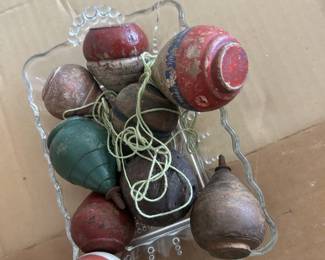 Wood spinning tops