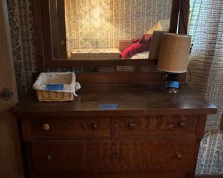 Early American Dresser with Swivel Mirror