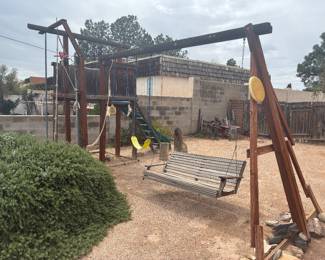 Vintage playground swing set