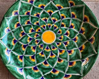 Large hand painted made in Mexico charger