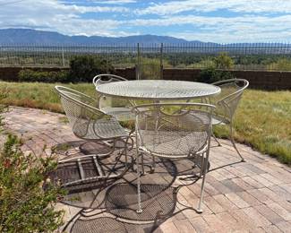 Vintage wrought iron patio set