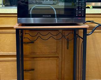 ROLLING KITCHEN CART, MICROWAVE