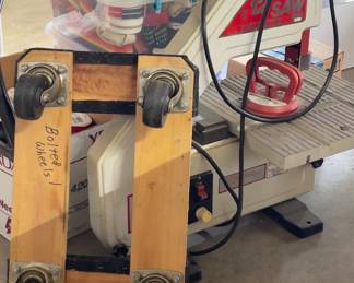 BAND SAW, ROLLING FURNITURE MOVER