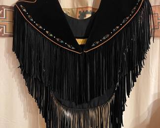 VINTAGE LEATHER FRINGE COLLAR