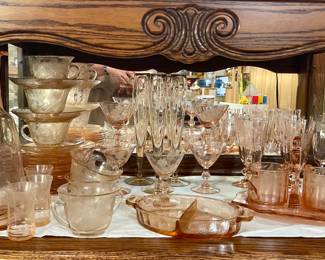 OLD PINK DEPRESSION GLASS 