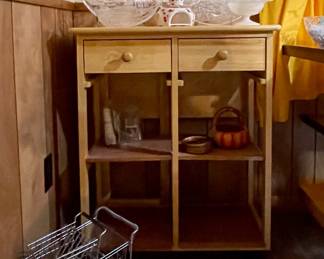 WOOD ROLLING KITCHEN CARTS, MINIATURE SHOPPING CARTS