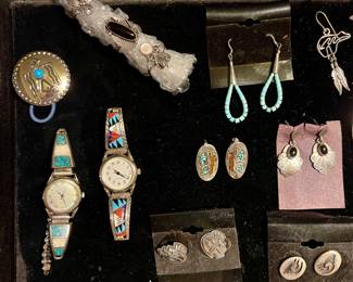 STERLING SILVER NATIVE AMERICAN JEWELRY-MOST SIGNED