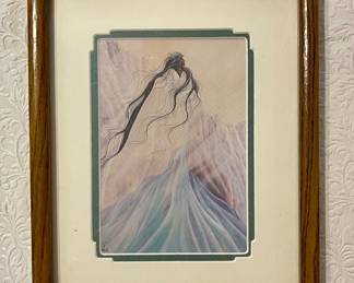 SIGNED, NUMBERED FRAMED “VALLEY MIST” PRINT BY BILL RABBIT