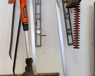 WEED EATER, CLAMPS, LEVELS, HEDGE TRIMMERS