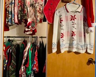CHRISTMAS LINENS, HANDMADE CHRISTMAS VESTS