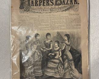 VINTAGE HARPER’S BAZAR NEWSPAPER