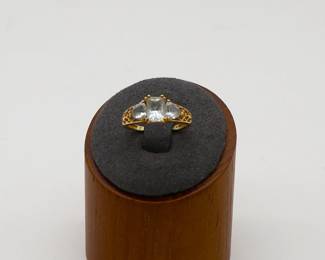 14k Yellow Gold Ring With Gem Stones