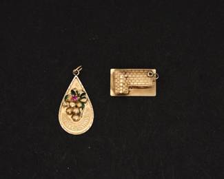 14k Yellow Gold Vintage Pendants/charms
