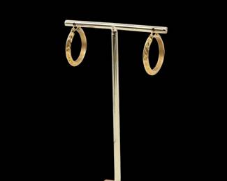 14k Yellow Gold Hoop Earrings
