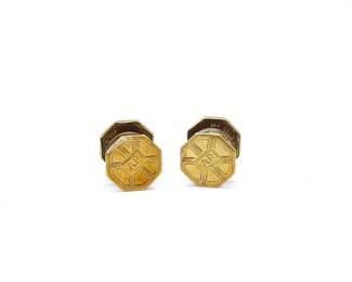 Antique 14k Snap Style Double Cufflinks
