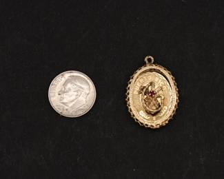 14k Yellow Gold Puerto Rico Pendant