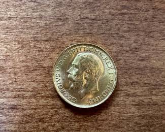 Vintage 1923 English 22k Gold Sovereign Coin