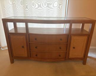(Can Be Sold Before Sale) Stanley Furniture Oak Bowfront Sideboard