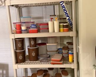 Tons of Tupperware. Some very unique pieces