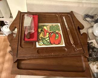 Vintage wooden wall-mounted kitchen/bread board