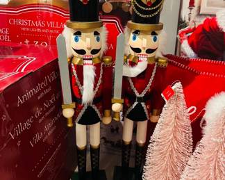 Wooden nutcracker soldier figurines